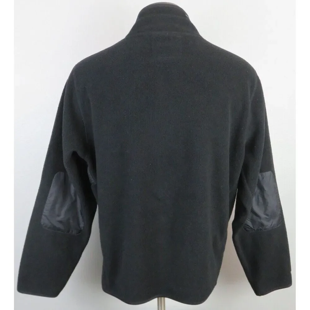 Vintage Polo Jeans Co Ralph Lauren Black Full Zip Jacket Fleece Size XL Y2K Norm